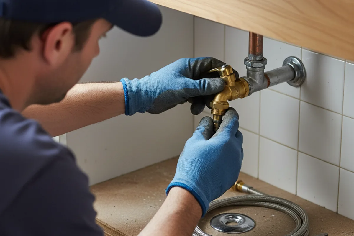 Shutoff valve and fitting work during Emergency Plumbing in Paterson